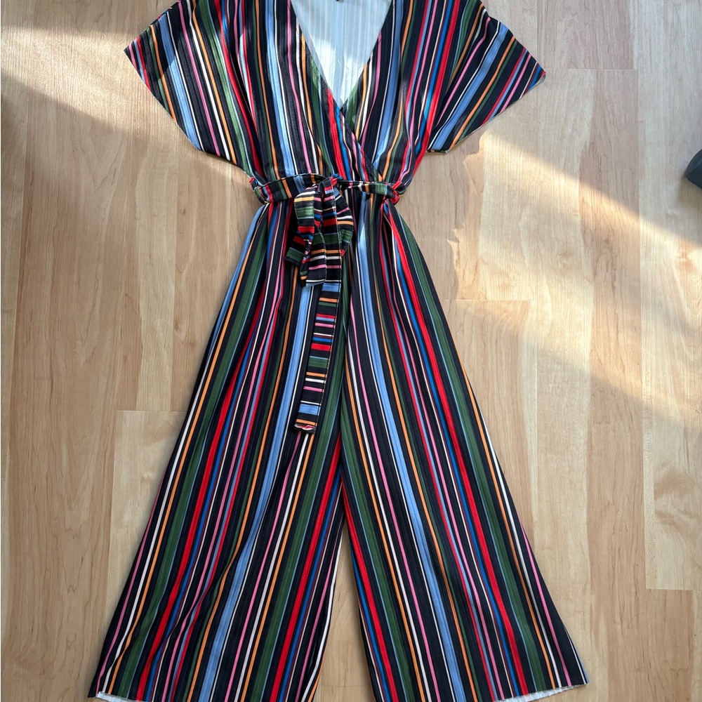 New Look Petite Striped Multicolor Jumpsuit